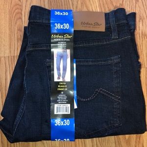 Relaxed fit straight leg jeans
